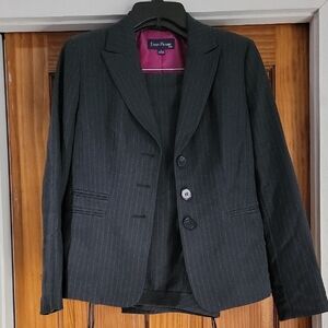 Evan Picone Dark Gray Pinstripe Blazer